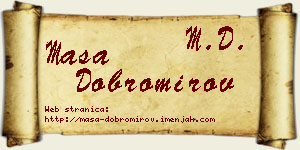 Maša Dobromirov vizit kartica